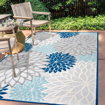Minori Floral High-low Area Rug